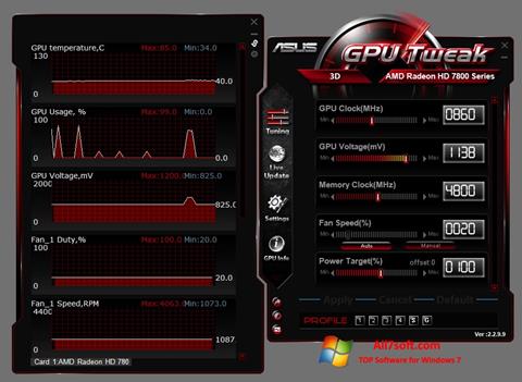 Screenshot ASUS GPU Tweak for Windows 7