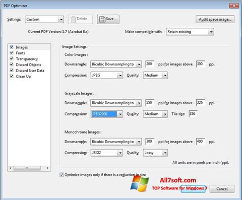 Screenshot Adobe Acrobat Pro DC for Windows 7