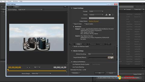 Screenshot Adobe Media Encoder for Windows 7