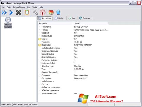 Screenshot Cobian Backup for Windows 7