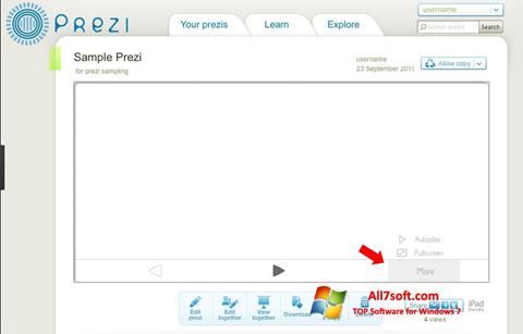 Screenshot Prezi for Windows 7