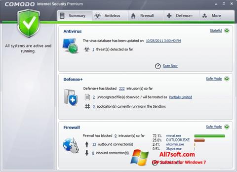 Screenshot Comodo Internet Security Premium for Windows 7