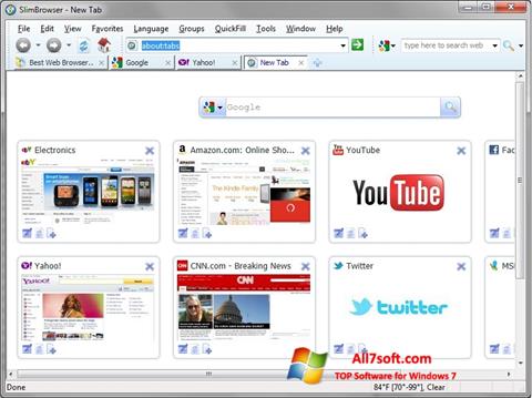 Screenshot SlimBrowser for Windows 7