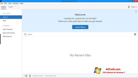 Screenshot Adobe Acrobat Pro for Windows 7