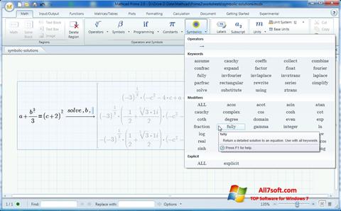 Screenshot MathCAD for Windows 7