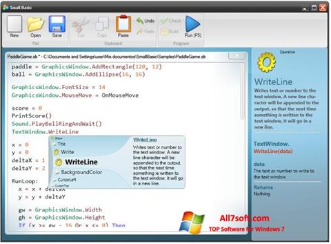 Screenshot Small Basic for Windows 7
