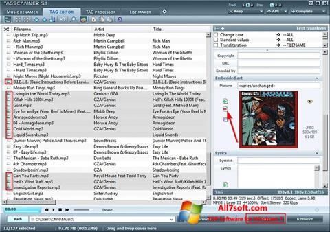 Screenshot TagScanner for Windows 7