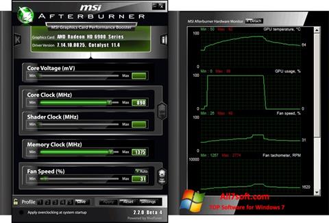 Screenshot MSI Afterburner for Windows 7