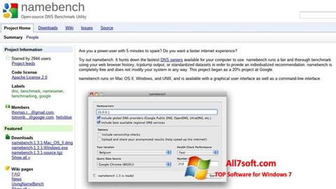 Screenshot NameBench for Windows 7