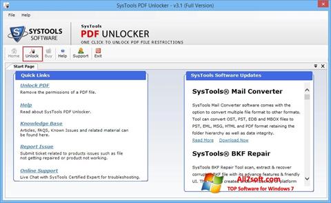 Screenshot PDF Unlocker for Windows 7