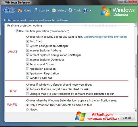 Screenshot Windows Defender for Windows 7