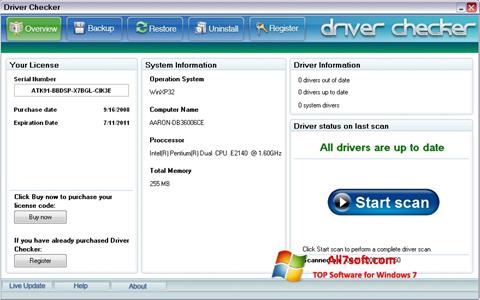 Screenshot Driver Checker for Windows 7