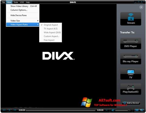 Screenshot DivX Player for Windows 7