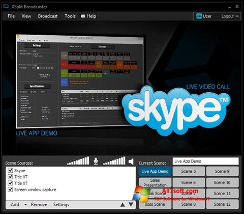 Screenshot XSplit Broadcaster for Windows 7