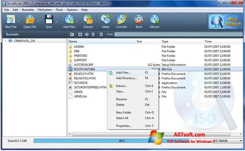 Screenshot WinISO for Windows 7