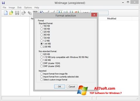 Screenshot WinImage for Windows 7