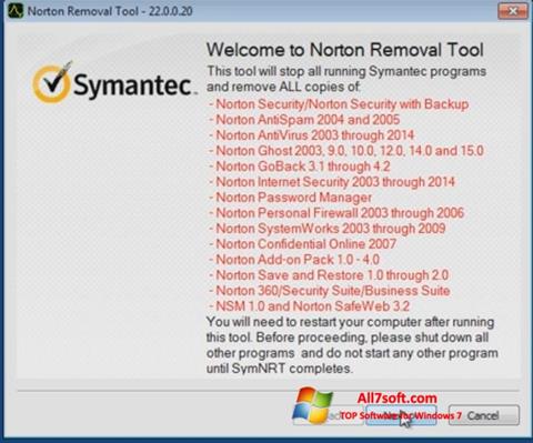 Screenshot Norton Removal Tool for Windows 7