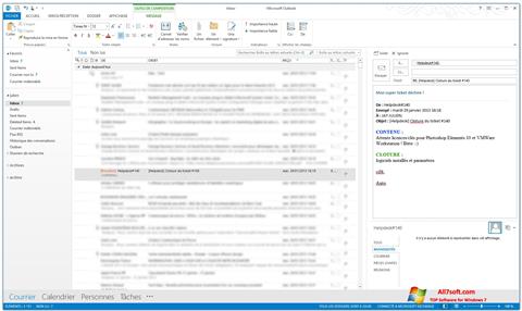 Screenshot Microsoft Outlook for Windows 7