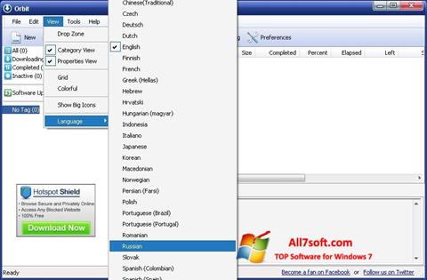 Screenshot Orbit Downloader for Windows 7