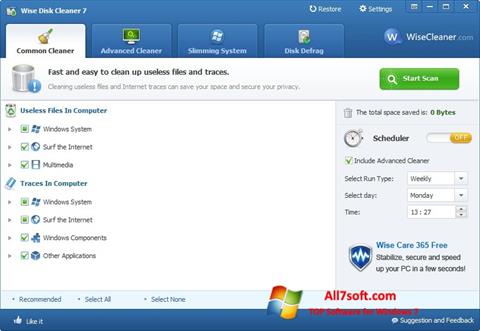 Screenshot Wise Disk Cleaner for Windows 7