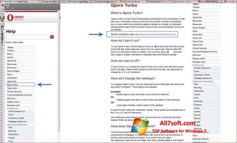 Screenshot Opera Turbo for Windows 7