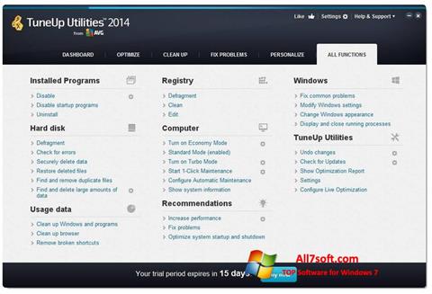 Screenshot TuneUp Utilities for Windows 7