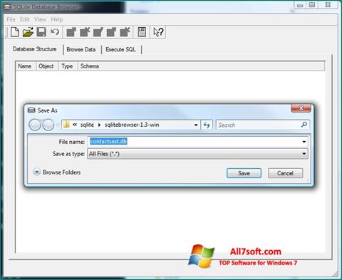 Screenshot SQLite Database Browser for Windows 7