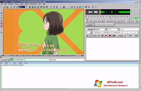Screenshot Aegisub for Windows 7