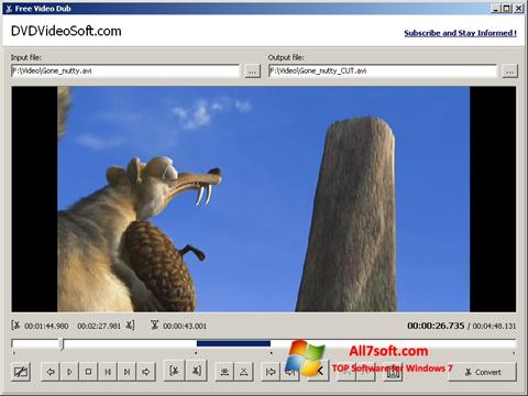 Screenshot Free Video Dub for Windows 7