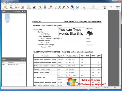 Screenshot PDF Editor for Windows 7