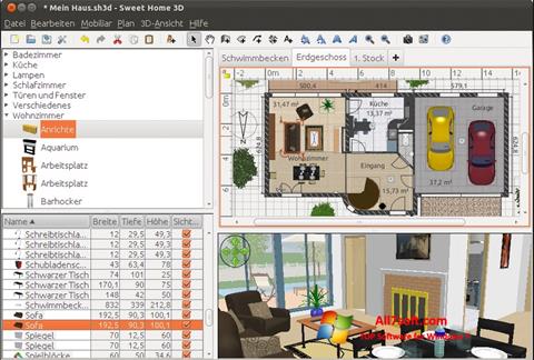 Screenshot Sweet Home 3D for Windows 7