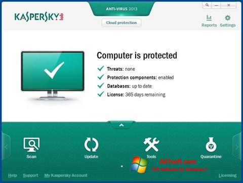 Screenshot Kaspersky AntiVirus for Windows 7