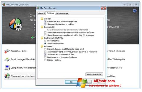 Screenshot MacDrive for Windows 7