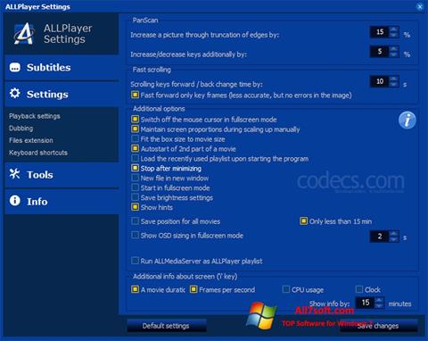 Screenshot ALLPlayer for Windows 7