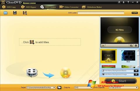 Screenshot CloneDVD for Windows 7