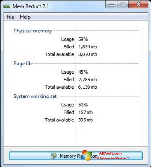 Screenshot Mem Reduct for Windows 7