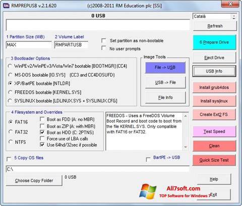 Screenshot RMPrepUSB for Windows 7