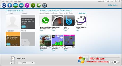 Screenshot Nokia PC Suite for Windows 7