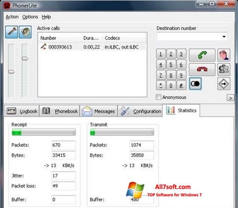 Screenshot PhonerLite for Windows 7
