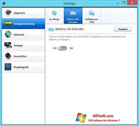 Screenshot Easy Settings for Windows 7