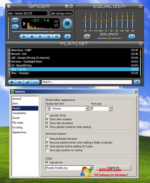 Screenshot Spider Player for Windows 7