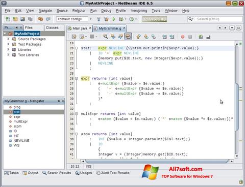 Screenshot NetBeans for Windows 7