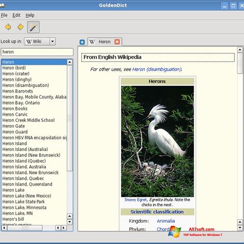 Screenshot GoldenDict for Windows 7