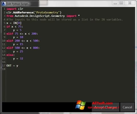 Screenshot Python for Windows 7