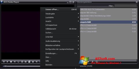 Screenshot AVS Media Player for Windows 7