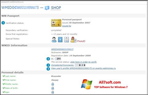 Screenshot WebMoney Keeper Classic for Windows 7