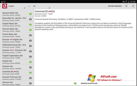 Screenshot ABBYY Lingvo for Windows 7