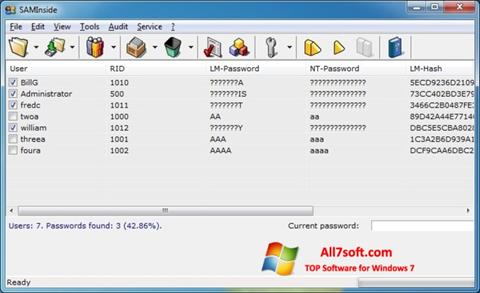 Screenshot SAMInside for Windows 7