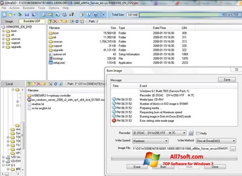 Screenshot UltraISO for Windows 7