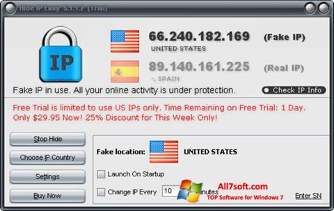 Screenshot Hide IP Easy for Windows 7